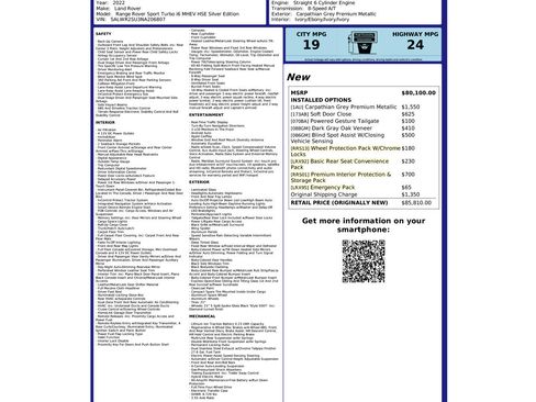 Used 2022 Land Rover Range Rover Sport HSE Silver Edition image 7