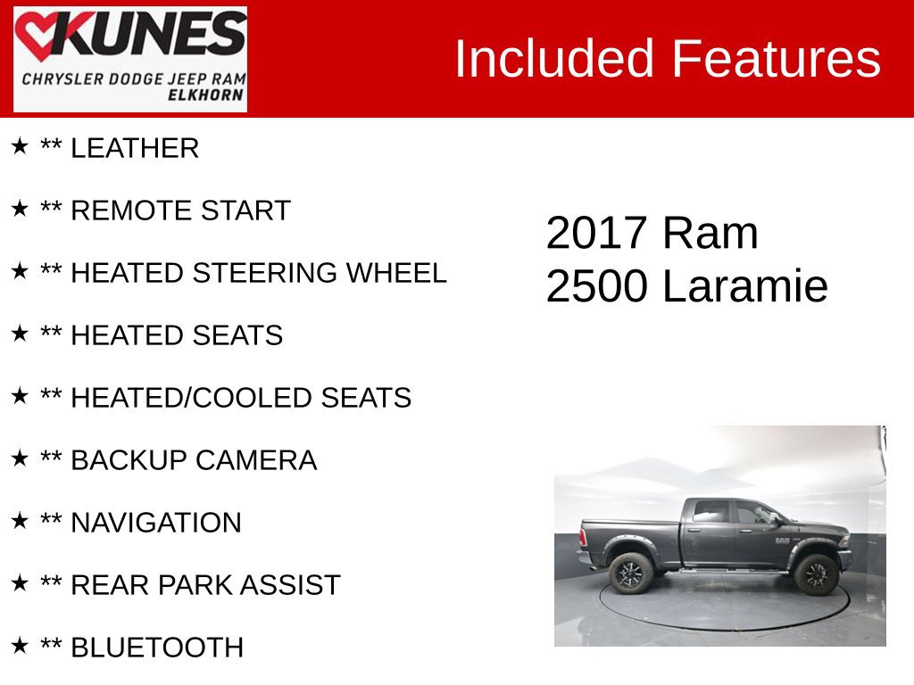 Used 2017 RAM 2500 Laramie AWD/4WD image 2