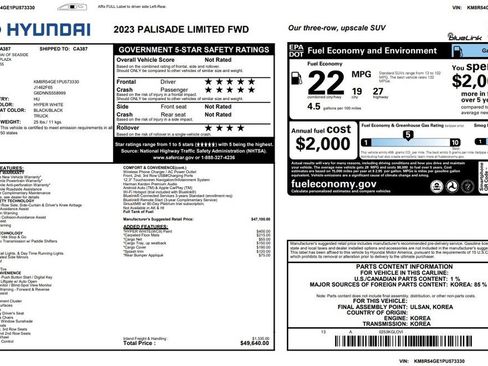 Used 2023 Hyundai Palisade Limited FWD image 3