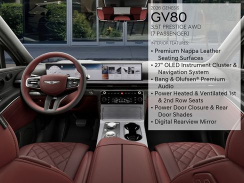 New 2026 Genesis GV80 3.5T Prestige image 17