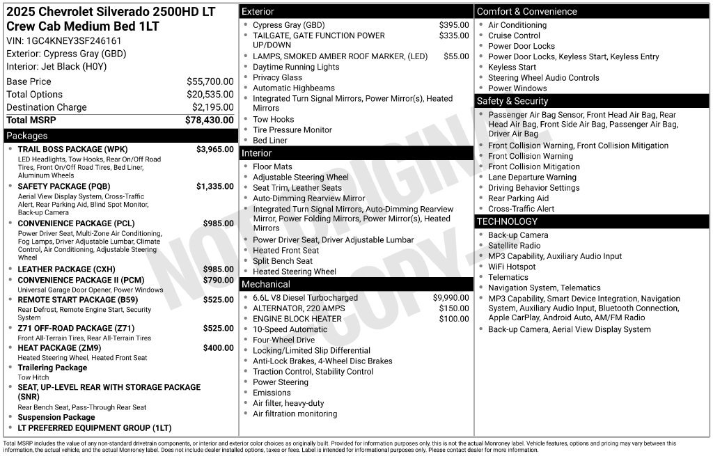 Used 2025 Chevrolet Silverado 2500 LT w/ Trail Boss Package AWD/4WD image 19