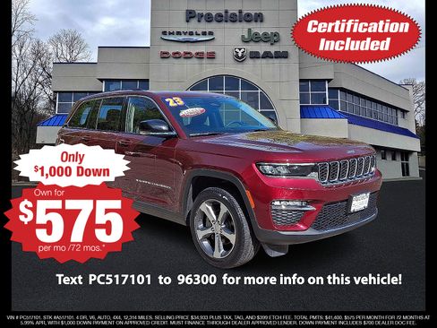 Certified 2023 Jeep Grand Cherokee Limited AWD/4WD image 1
