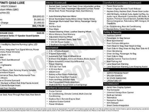Certified 2026 INFINITI QX60 Luxe w/ Cargo Package AWD/4WD image 10