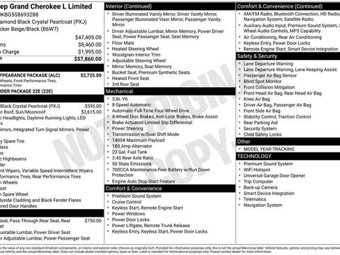 Used 2025 Jeep Grand Cherokee L Limited w/ Black Appearance Package AWD/4WD image 9