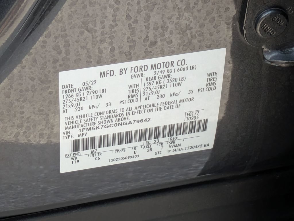 Used 2022 Ford Explorer ST w/ Equipment Group 401A RWD image 23