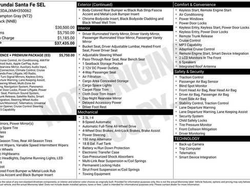 Used 2021 Hyundai Santa Fe SEL w/ Convenience + Premium Package AWD/4WD image 40