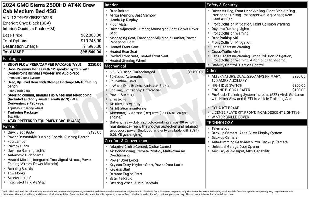 Certified 2024 GMC Sierra 2500 AT4X w/ Snow Plow Prep/Camper Package AWD/4WD image 7