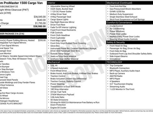 Used 2021 RAM ProMaster 1500 FWD image 43
