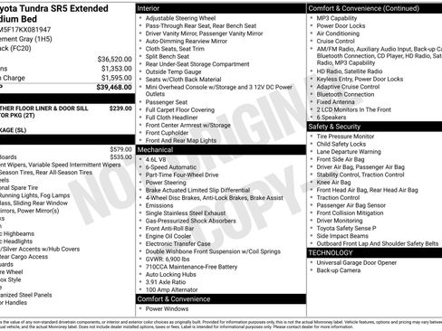 Certified 2019 Toyota Tundra SR5 AWD/4WD image 25