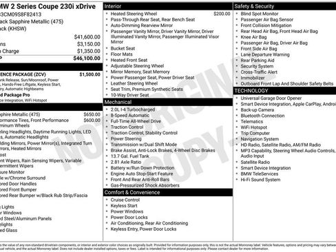New 2025 BMW 230i xDrive Coupe w/ Convenience Package AWD/4WD image 2