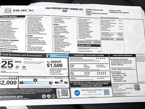 New 2026 Buick Envision Sport Touring image 12