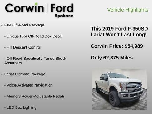 Used 2019 Ford F350 Lariat w/ Lariat Ultimate Package image 6