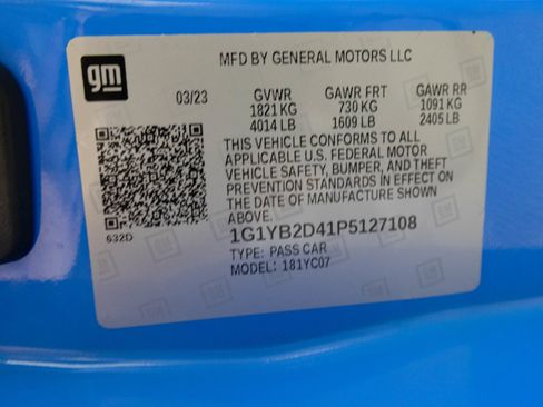 Used 2023 Chevrolet Corvette Stingray Preferred Cpe w/ Battery Protection Package RWD image 43