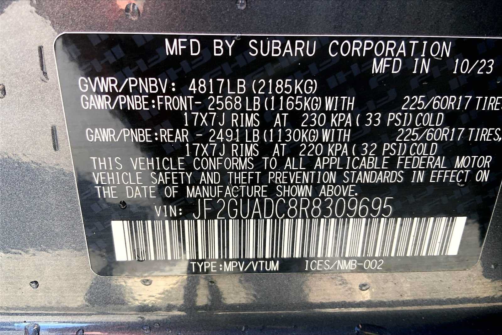 Certified 2024 Subaru Crosstrek 2.0i Premium AWD/4WD image 34