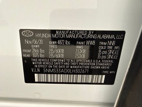 Used 2020 Hyundai Santa Fe SEL w/ Convenience + Premium Package FWD image 17