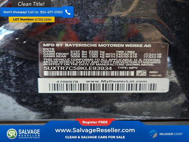 Used 2019 BMW X3 sDrive30i w/ Convenience Package RWD image 16