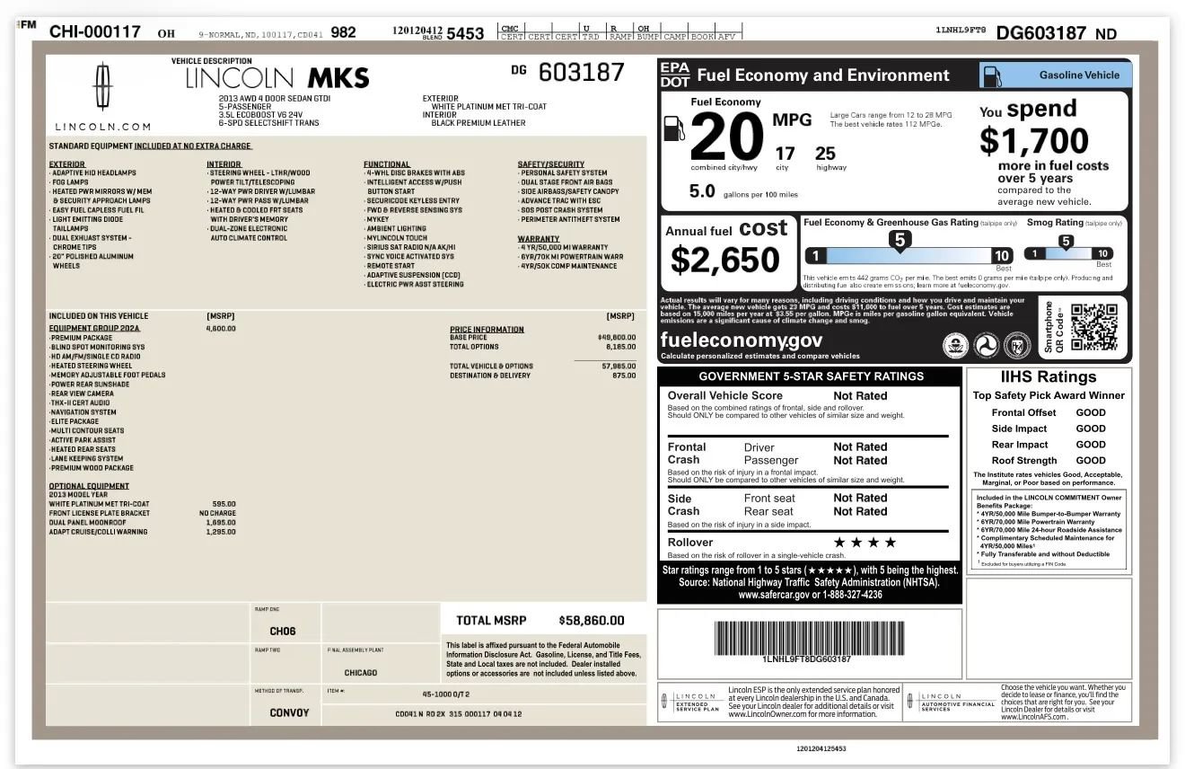 Used 2013 Lincoln MKS AWD image 30