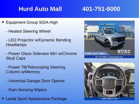 Used 2022 Ford F150 Lariat w/ Equipment Group 502A High image 18