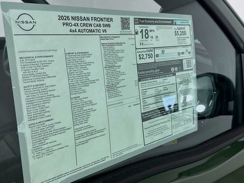 New 2026 Nissan Frontier PRO-4X w/ Pro Premium Package AWD/4WD image 13