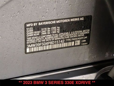 Certified 2023 BMW 330e xDrive w/ Driving Assistance Package image 31