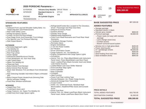 Used 2020 Porsche Panamera w/ Premium Package image 7