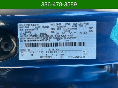 Used 2022 Ford F150 XLT w/ Equipment Group 302A High image 29