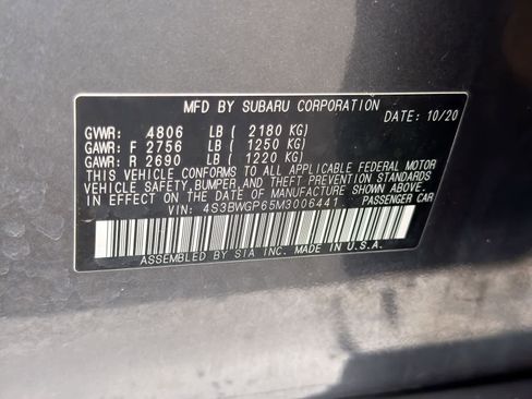 Used 2021 Subaru Legacy Touring XT AWD/4WD image 38