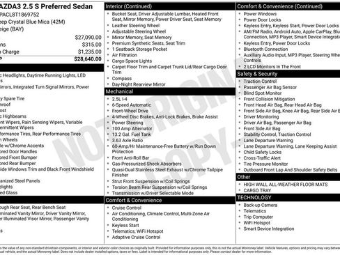 New 2026 MAZDA MAZDA3 2.5 S Sedan w/ Preferred Pkg image 3