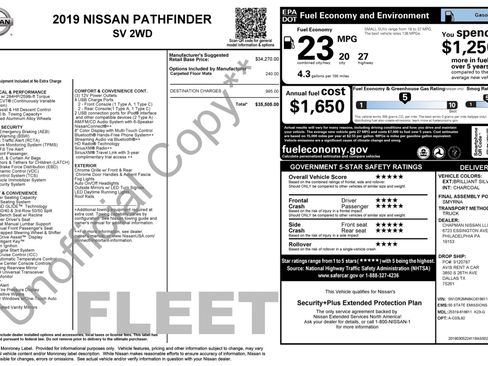 Used 2019 Nissan Pathfinder SV FWD image 3