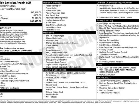 Used 2023 Buick Envision Avenir AWD/4WD image 7