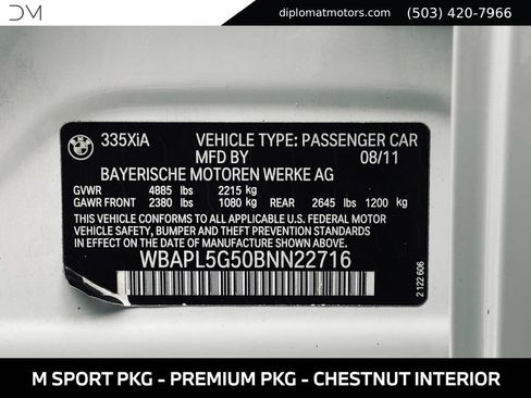 Used 2011 BMW 335i xDrive Sedan AWD/4WD image 52