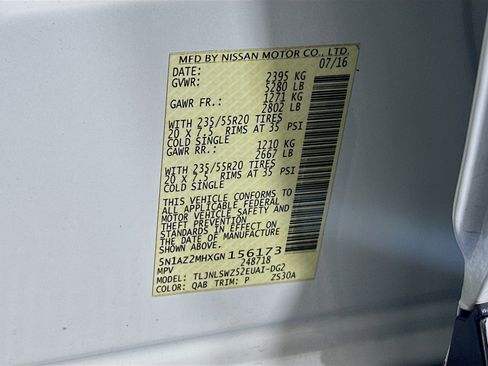 Used 2016 Nissan Murano Platinum w/ Platinum Technology Package AWD/4WD image 12