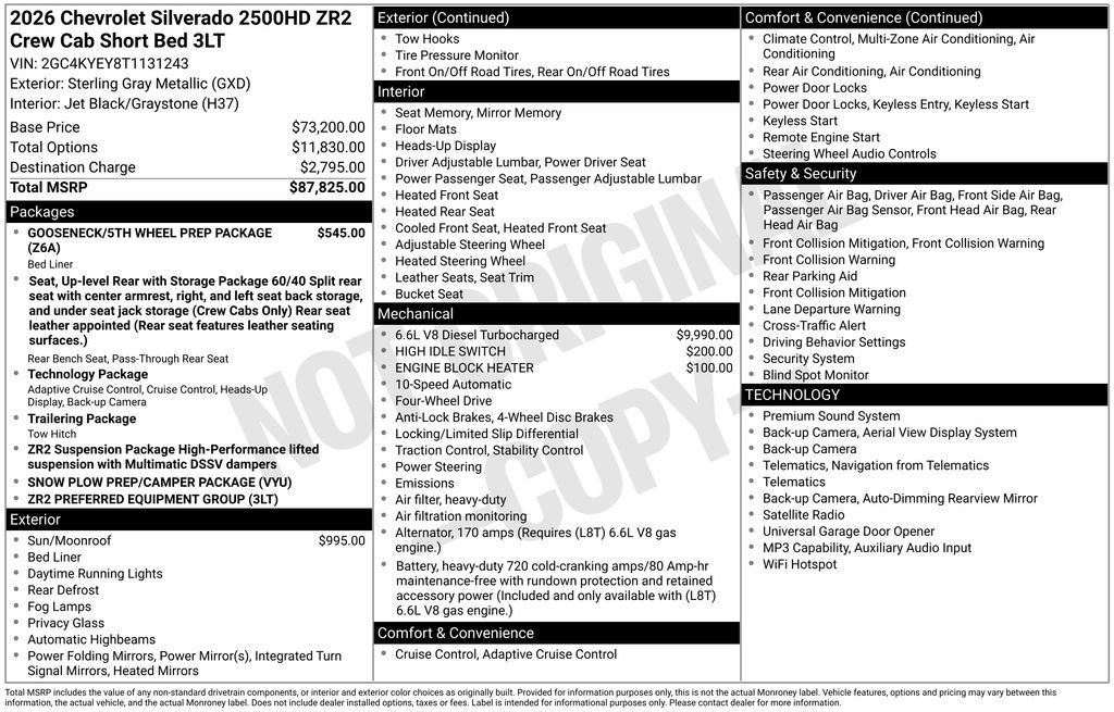 Used 2026 Chevrolet Silverado 2500 ZR2 AWD/4WD image 3