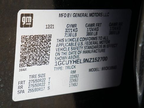 Used 2022 Chevrolet Silverado 1500 High Country w/ Technology Package AWD/4WD image 78