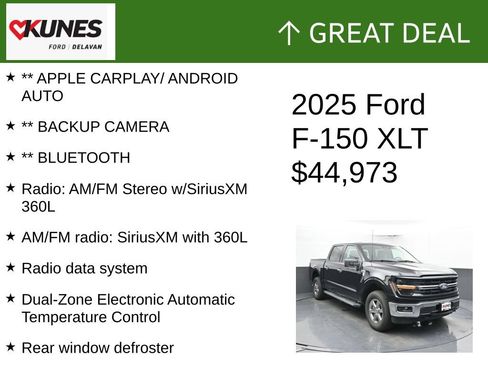 Used 2025 Ford F150 XLT w/ Equipment Group 301A Standard AWD/4WD image 2