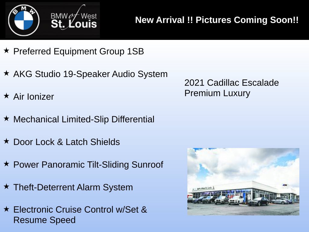 Used 2021 Cadillac Escalade Premium Luxury AWD/4WD image 2