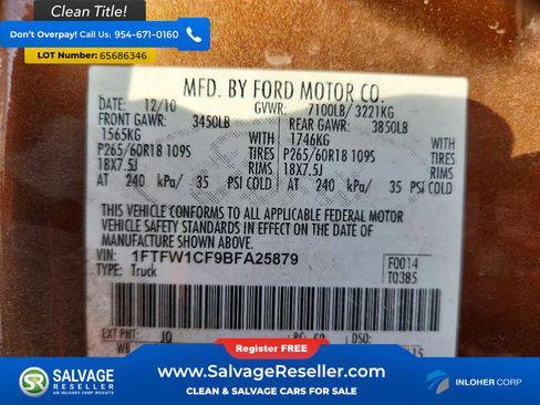 Used 2011 Ford F150 XLT w/ XLT Chrome Pkg RWD image 16