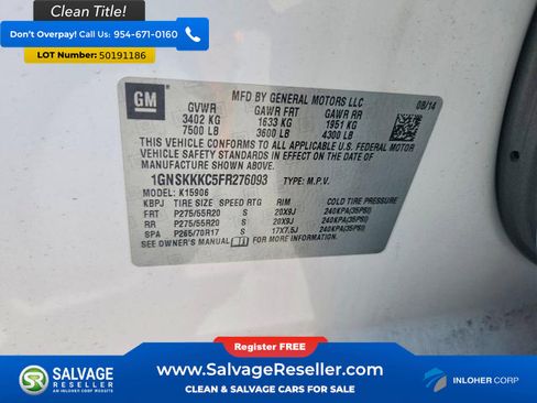 Used 2015 Chevrolet Suburban LTZ w/ Max Trailering Package image 17