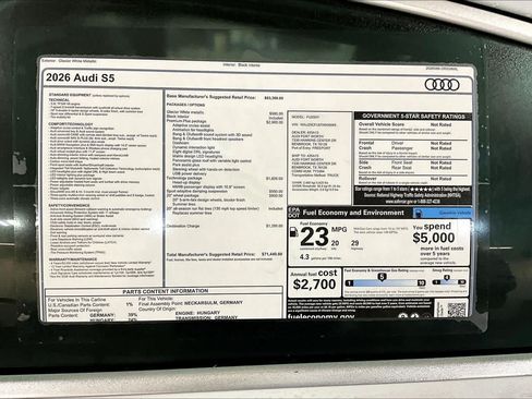 New 2026 Audi S5 Premium Plus AWD/4WD image 16