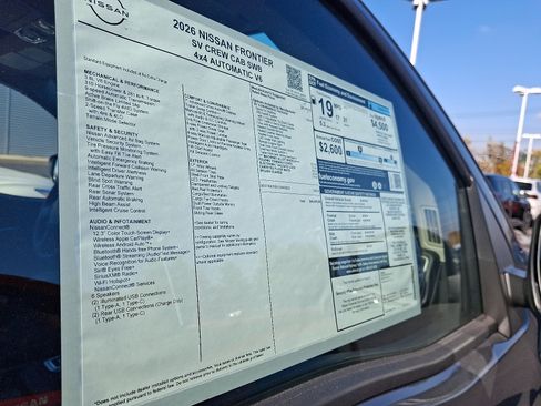 New 2026 Nissan Frontier SV w/ SV Convenience Package image 5