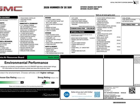 New 2026 GMC Hummer EV 3X w/ Carbon Fiber Edition Package AWD/4WD image 4