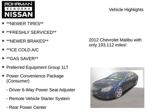 Used 2012 Chevrolet Malibu LT w/ Power Convenience Package image 7
