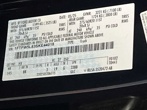 Used 2025 Ford F150 Lariat w/ Equipment Group 501A Mid AWD/4WD image 33