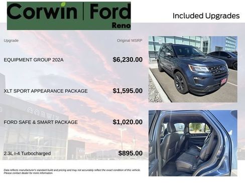 Used 2019 Ford Explorer XLT w/ Equipment Group 202A AWD/4WD image 8
