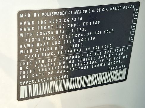 Used 2022 Volkswagen Tiguan SE AWD/4WD image 28