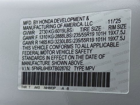 New 2026 Honda Odyssey Touring image 35