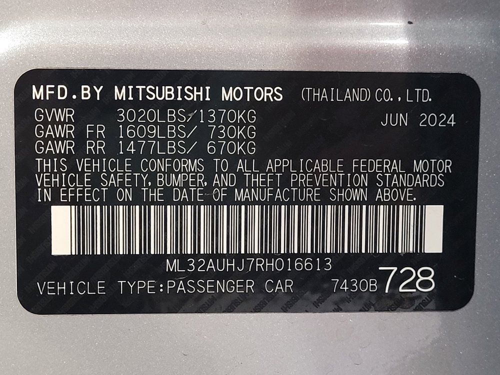 Used 2024 Mitsubishi Mirage ES FWD image 33