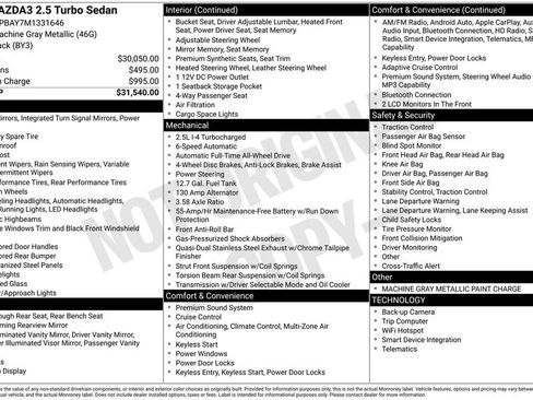 Used 2021 MAZDA MAZDA3 AWD 2.5 Turbo Sedan image 6