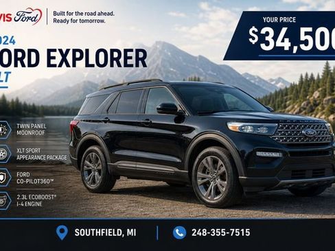 Used 2024 Ford Explorer XLT w/ Equipment Group 202A AWD/4WD image 1
