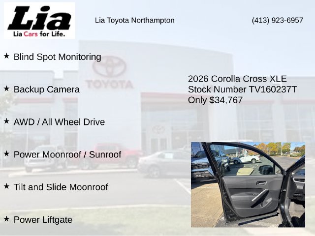 Used 2026 Toyota Corolla Cross XLE w/ Convenience Package AWD/4WD image 14